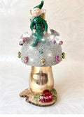 Nicholas - Handcrafted Mid-Century Pixie & Glass Mushroom Art