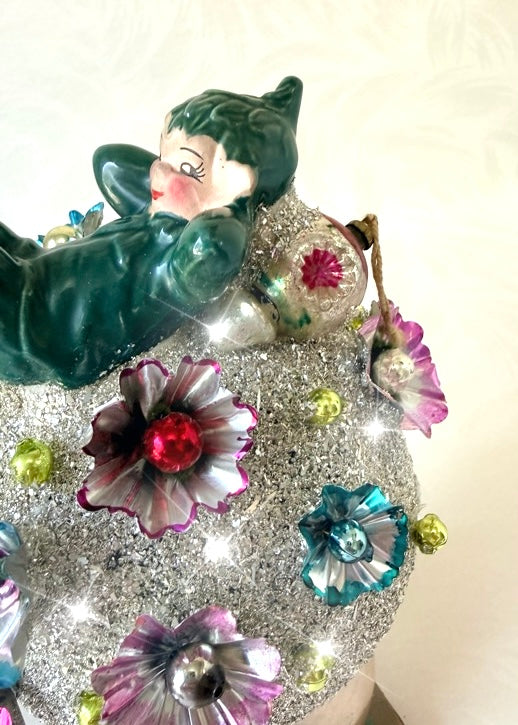 Bramley - Handcrafted Mid-Century Pixie & Glass Mushroom Art