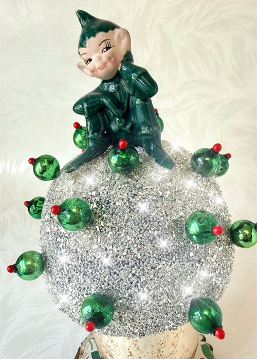 Darby - Handcrafted Mid-Century Pixie & Glass Mushroom Art