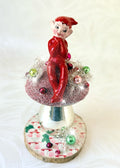 Thimble - Handcrafted Mid-Century Pixie & Glass Mushroom Art