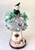 Buster - Handcrafted Mid-Century Pixie & Glass Mushroom Art