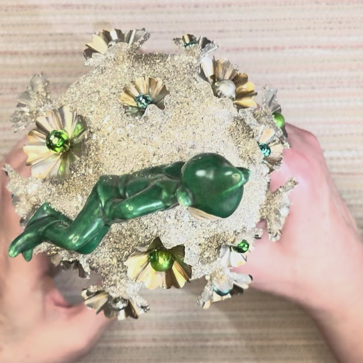 Jasper - Handcrafted Mid-Century Pixie & Glass Mushroom Art